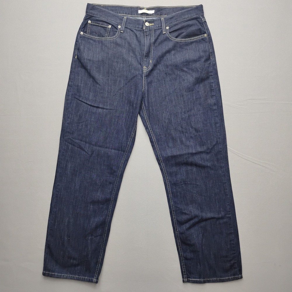 Levis Low Pro Straight Jeans Dark Wash Denim Size 33